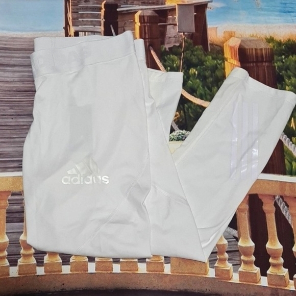 Adidas White 3/4 Tights Shirt Set Alphaskin‎ NWT XL - Picture 7 of 12